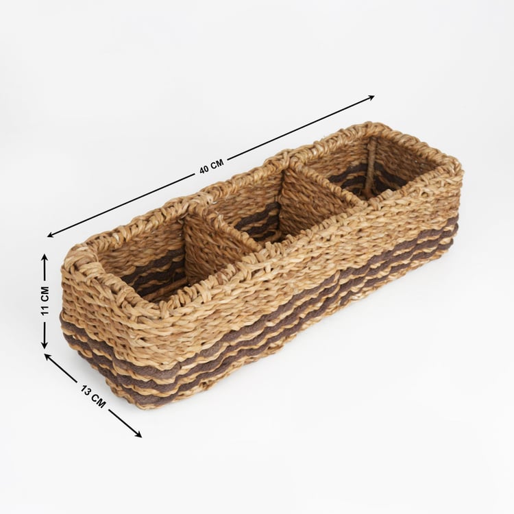 Wilton Seagrass 3-Compartment Storage Box