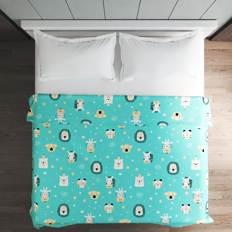 Slate Kids Jungle Printed Double Blanket