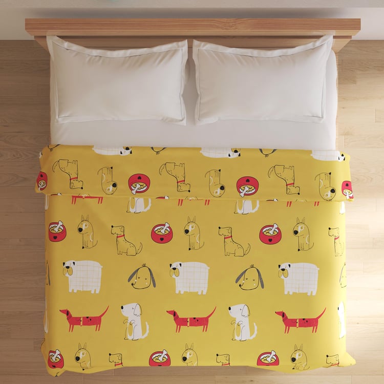 Slate Kids Puppy Printed Double Blanket