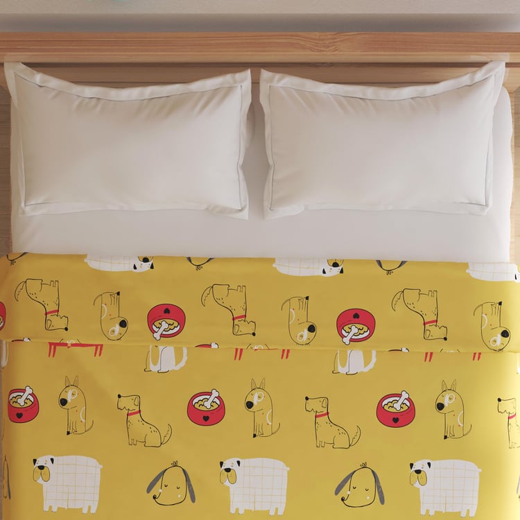 Slate Kids Puppy Printed Double Blanket