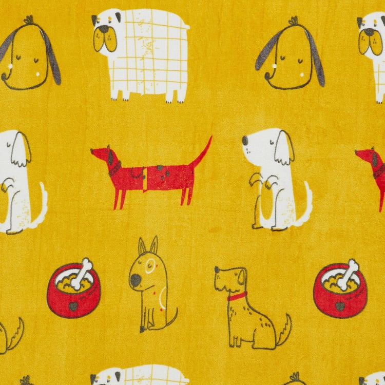 Slate Kids Puppy Printed Double Blanket