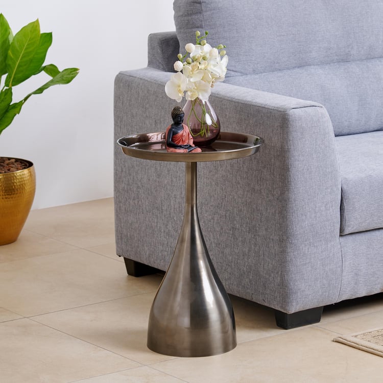 Helios Eros Metal End Table - Black