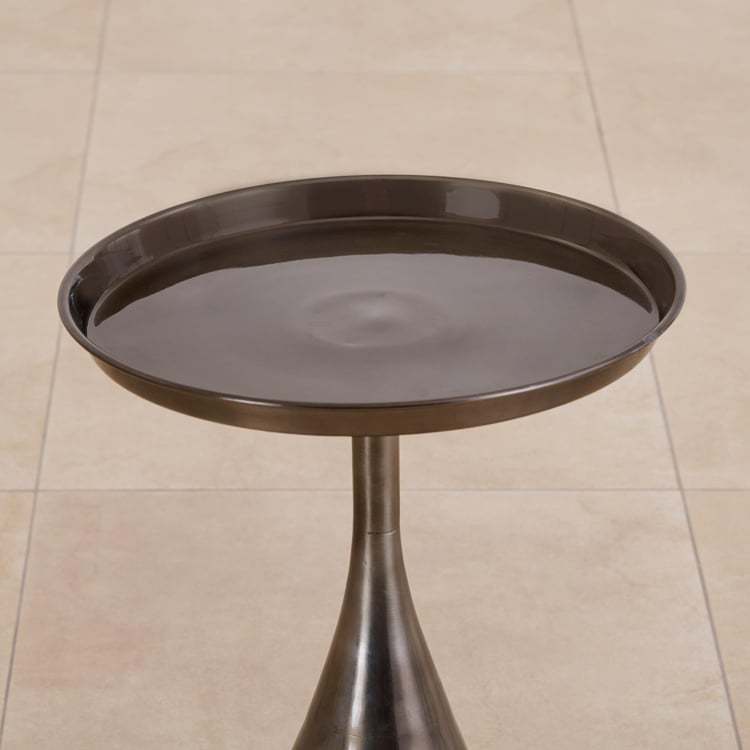 Helios Eros Metal End Table - Black