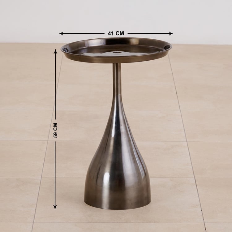 Helios Eros Metal End Table - Black