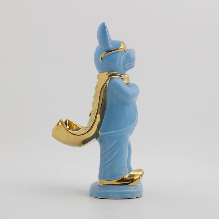 Souvenir Ceramic Decorative Dog in a Cape Figurine