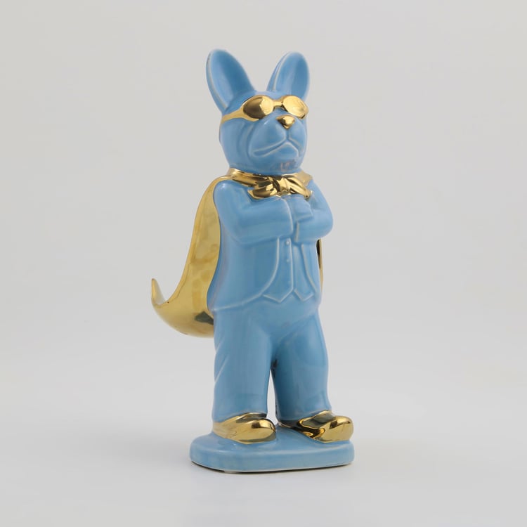 Souvenir Ceramic Decorative Dog in a Cape Figurine