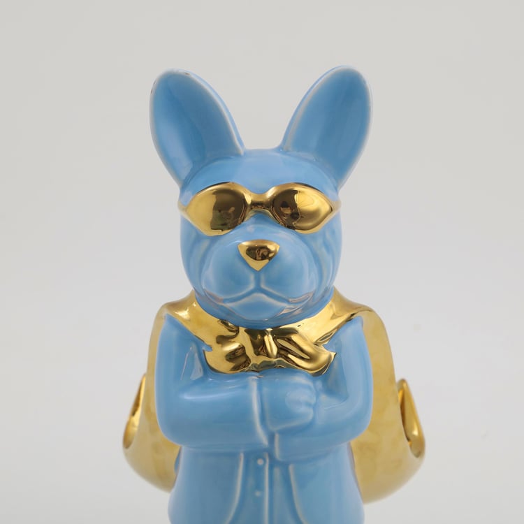 Souvenir Ceramic Decorative Dog in a Cape Figurine