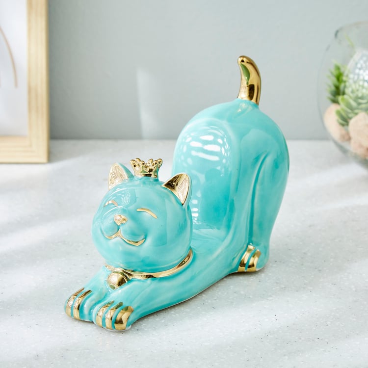 Souvenir Ceramic Cat Figurine with Mobile Phone Holder