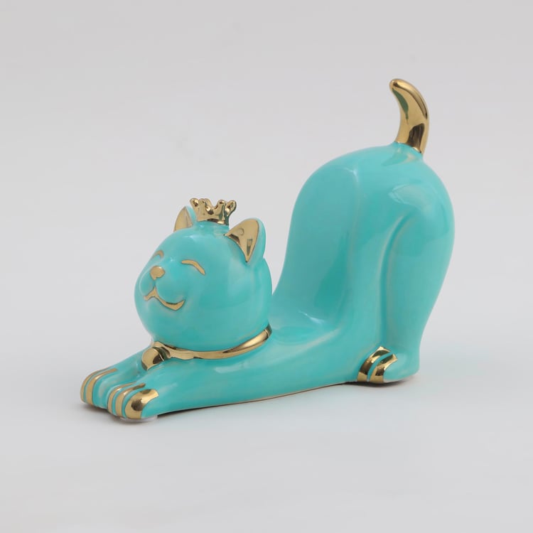 Souvenir Ceramic Cat Figurine with Mobile Phone Holder