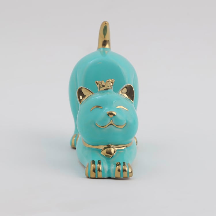 Souvenir Ceramic Cat Figurine with Mobile Phone Holder