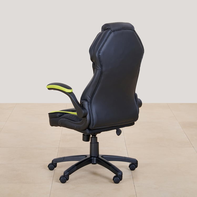 Newton Faux Leather Office Chair - Black