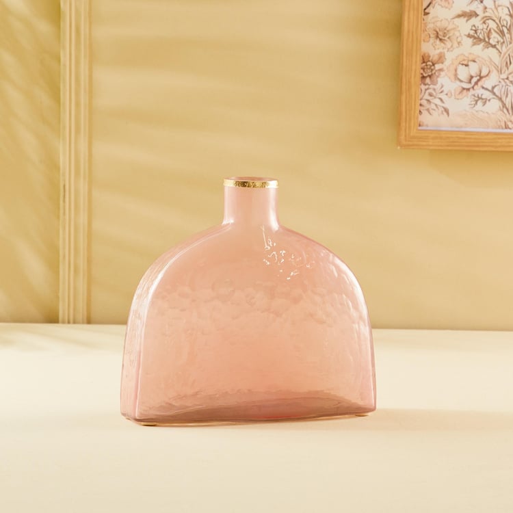 Buy Hello Spring Glass Hammered Vase from Home Centre at just INR 1399.0
