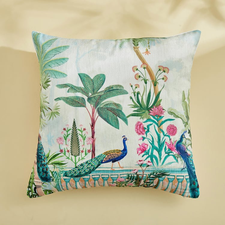 Velour Printed Cushion Cover - 40x40cm