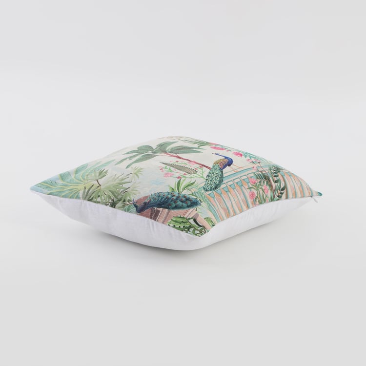 Velour Printed Cushion Cover - 40x40cm