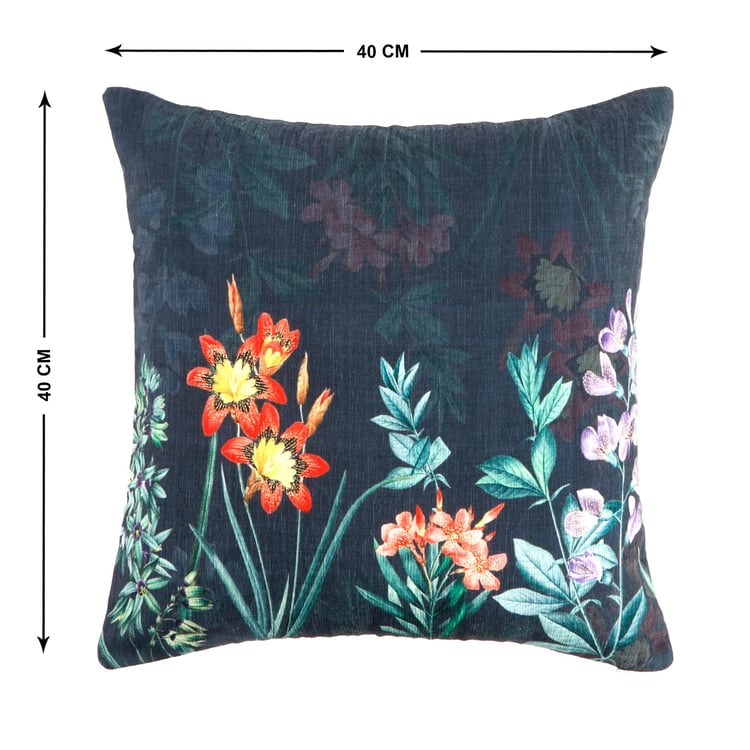 Velour Embellished Cushion Cover - 40x40cm
