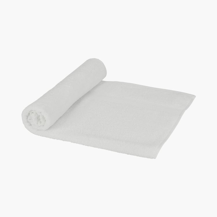 STELLAR HOME Crystal Cotton Bath Towel, White - 140x70cm