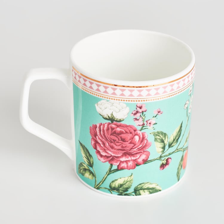 Hoovu Bone China Floral Print Mug - 230ml