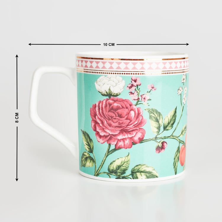 Hoovu Bone China Floral Print Mug - 230ml