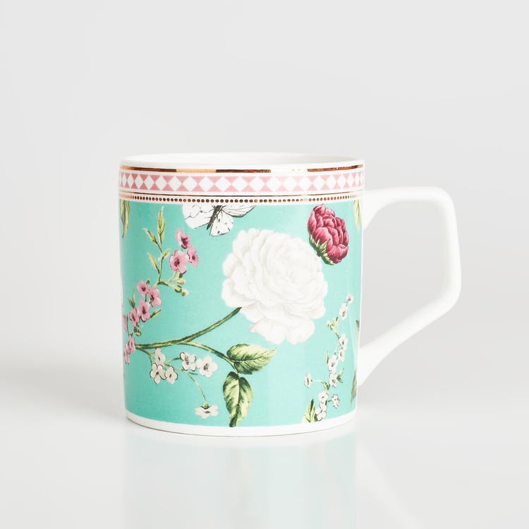 Hoovu Bone China Floral Print Mug - 230ml