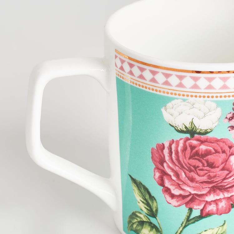 Hoovu Bone China Floral Print Mug - 230ml