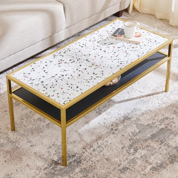 Helios Calisto Metal Coffee Table - Gold