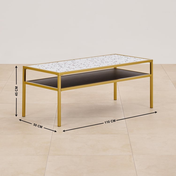 Helios Calisto Metal Coffee Table - Gold