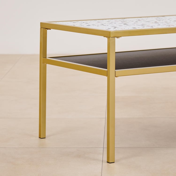 Helios Calisto Metal Coffee Table - Gold