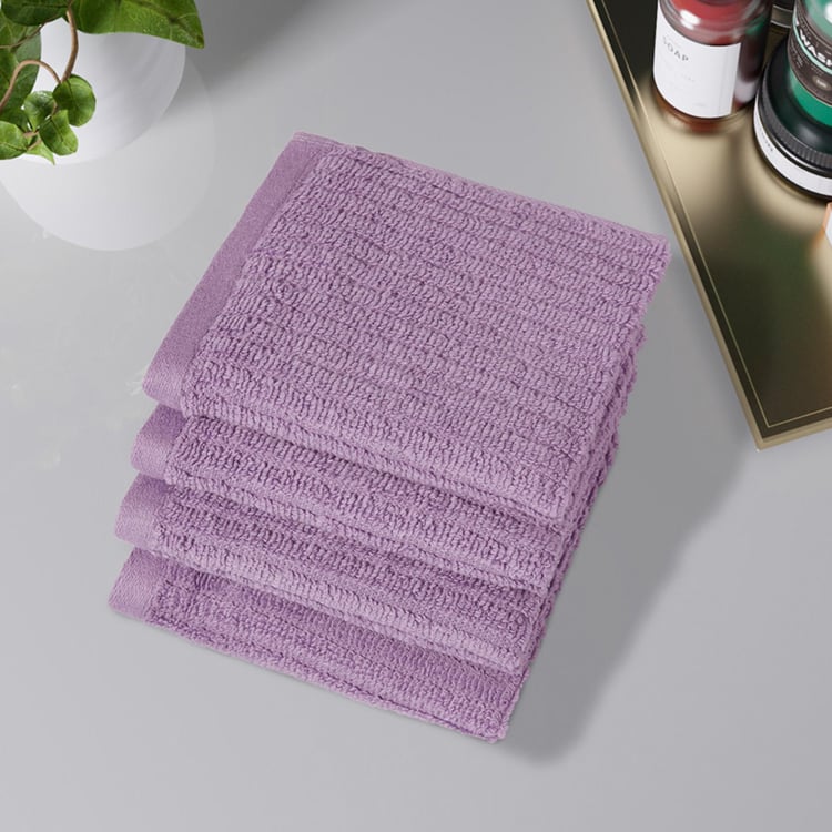 CANNON Brooklyn Set of 4 Cotton Face Towels - 30x30cm