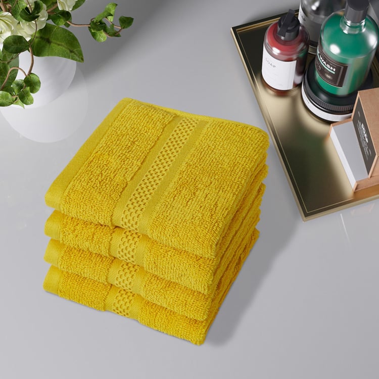 CANNON Arizona Set of 4 Cotton Face Towels - 30x30cm