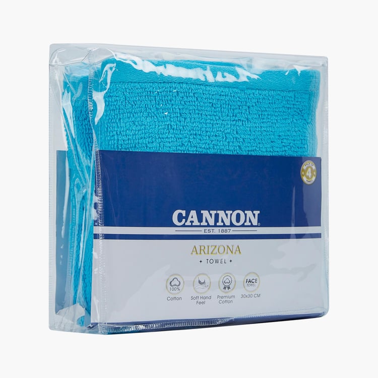 CANNON Arizona Set of 4 Cotton Face Towels - 30x30cm