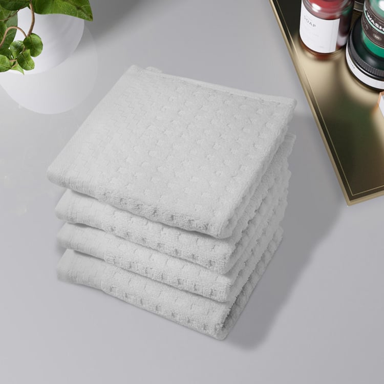CANNON West Avenue Set of 4 Cotton Face Towels - 30x30cm
