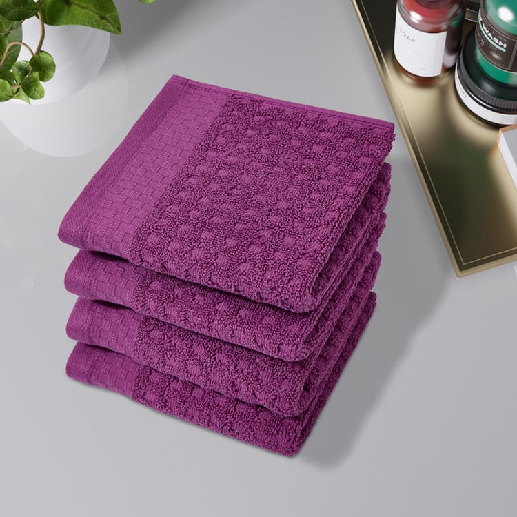 CANNON West Avenue Set of 4 Cotton Face Towels - 30x30cm