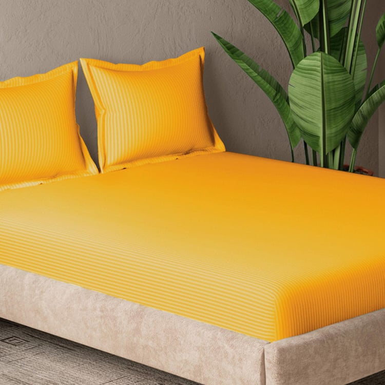 CANNON Oak Street Cotton 210TC Striped 3Pcs Super King Bedsheet Set