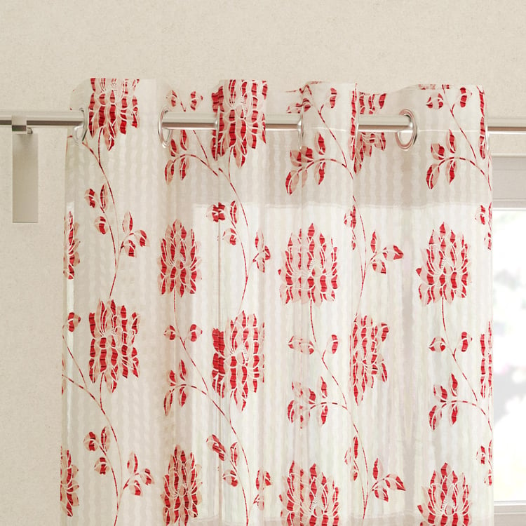 Corsica Set of 2 Printed Sheer Window Curtains