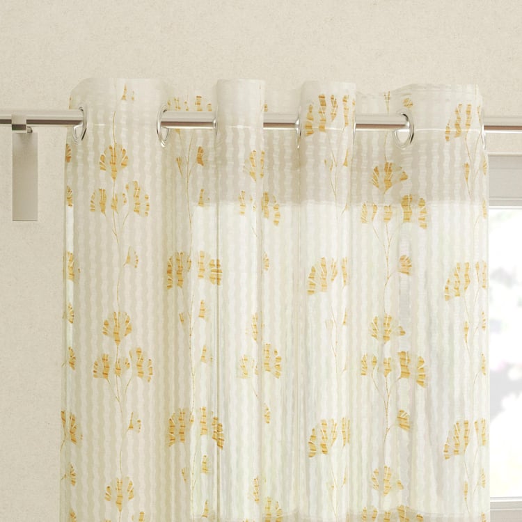 Corsica Set of 2 Printed Sheer Window Curtains