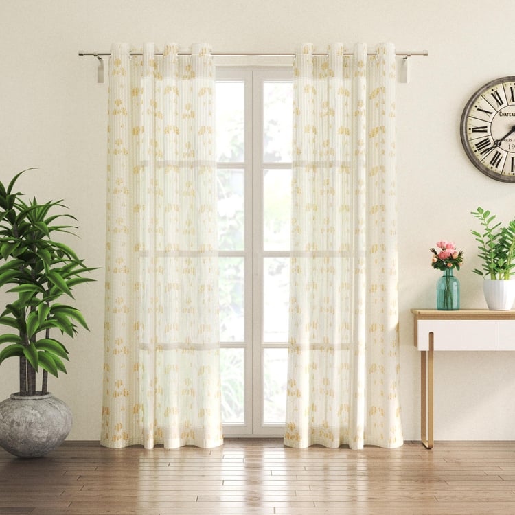 Corsica Set of 2 Printed Sheer Door Curtains