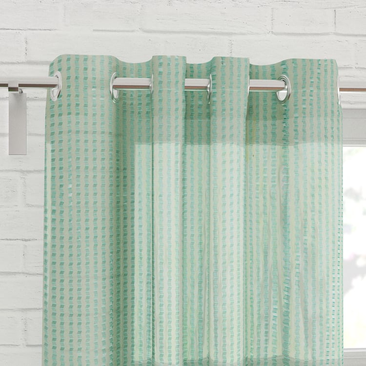 Corsica Set of 2 Jacquard Sheer Door Curtains