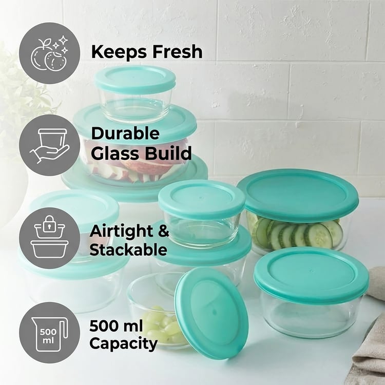 Siattle Aston 10Pcs Glass Jars Set