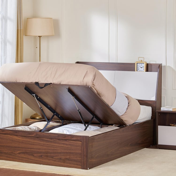 Tulip Teen Bed with Hydraulic Storage - Brown