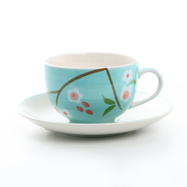 Bespoke Stoneware Printed Cup and Saucer - 230ml
