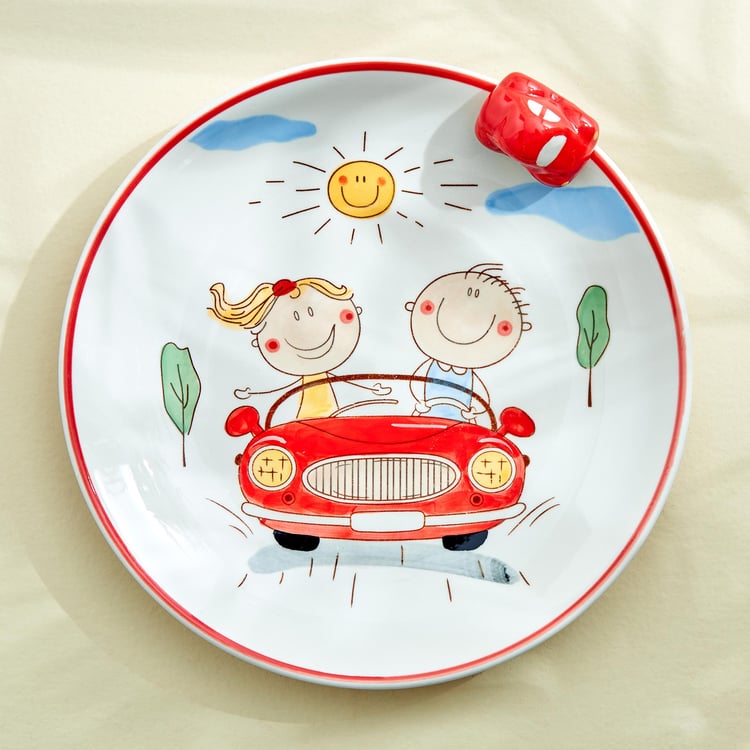 Corsica Bliss Kids Stoneware Printed Appetiser Plate - 20cm