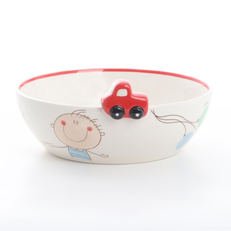 Corsica Bliss Kids Stoneware Printed Cereal Bowl - 500ml