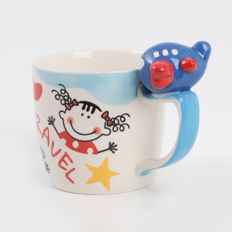 Corsica Bliss Kids Stoneware Printed Mug - 320ml