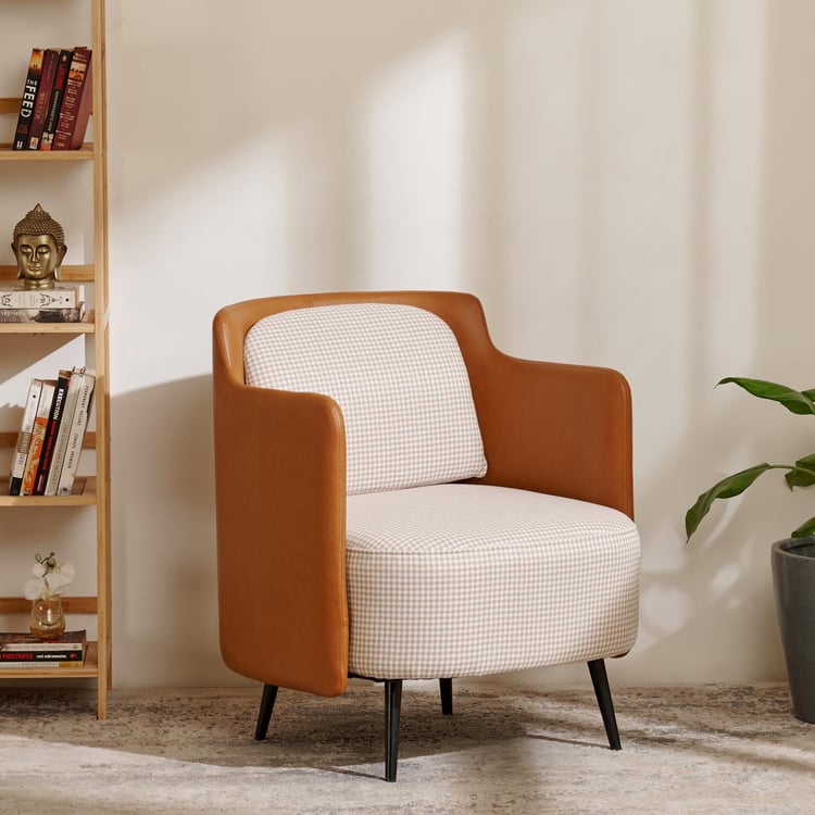 Fern Living Fabric Accent Chair - Brown