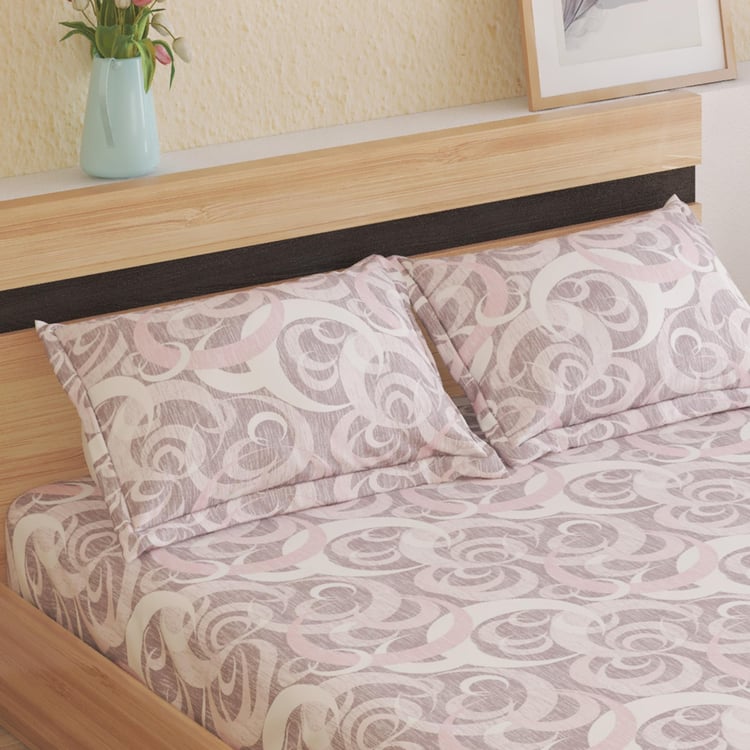 Corsica Juniper Microfibre Printed 3Pcs Queen Bedsheet Set