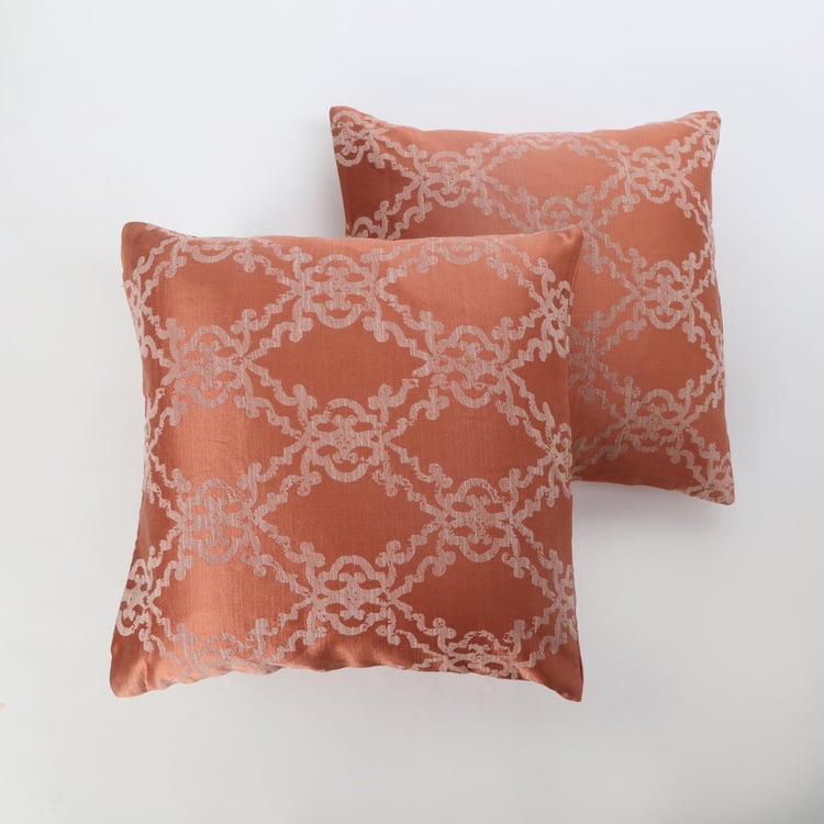Fiesta Set of 2 Jacquard Cushion Covers - 40x40cm