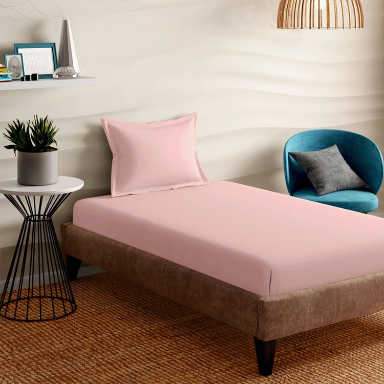 PORTICO Satin Premium Cotton 250TC 2Pcs Single Bedsheet Set