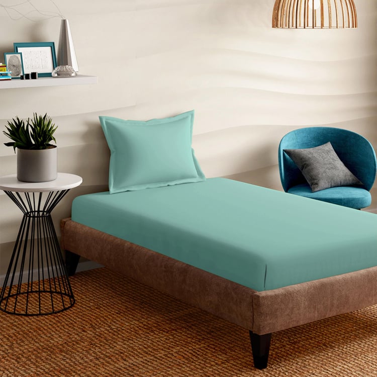 PORTICO Satin Premium Cotton 250TC 2Pcs Single Bedsheet Set