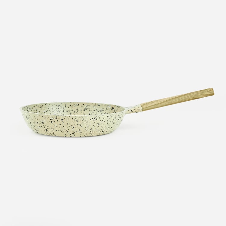 Marshmallow Adele Aluminium Frying Pan with Wood Handle - 25cm