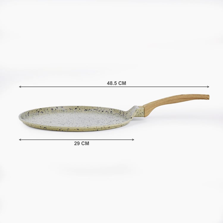 Marshmallow Adele Aluminium Crepe Pan with Wooden Handle - 48.5cm